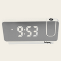 Front of Fiesty Paw Digital Alarm Clock in Black with Ceiling Projector
