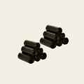 Two packs of Six rolls (12 total) of Leak proof dog waste bags in Black. Ultra-thick, tear-resistant and easy-to-use. Ideal for all breeds and locks in odors.